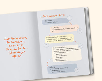 Freundschaftsbuch für Erwachsene - Seiten der Freundschaft | Gemeinsam Wachsen Verlag Mein Shop