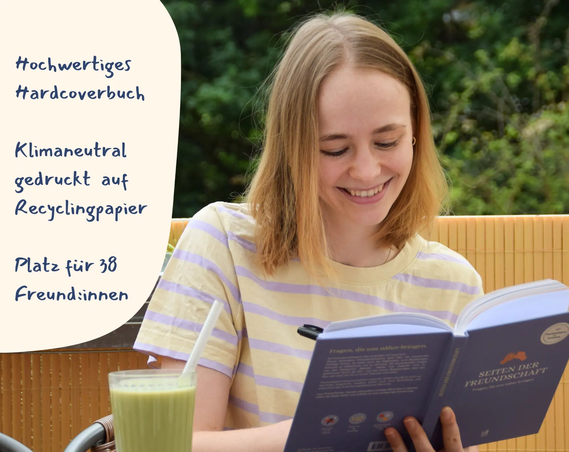 Eigenschaften unseres Freundschaftsbuchs für Erwachsene