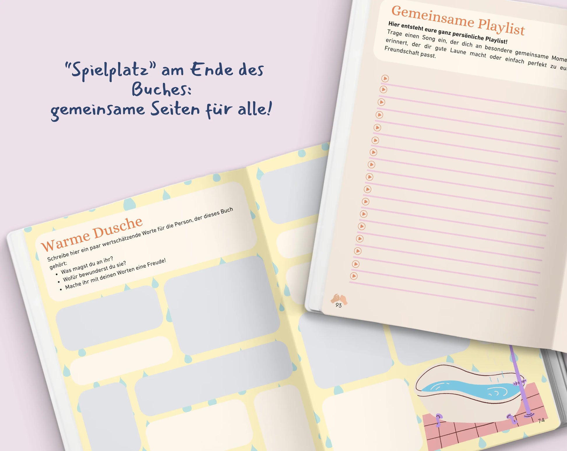 Gemeinsame Seiten am Ende des Buches.